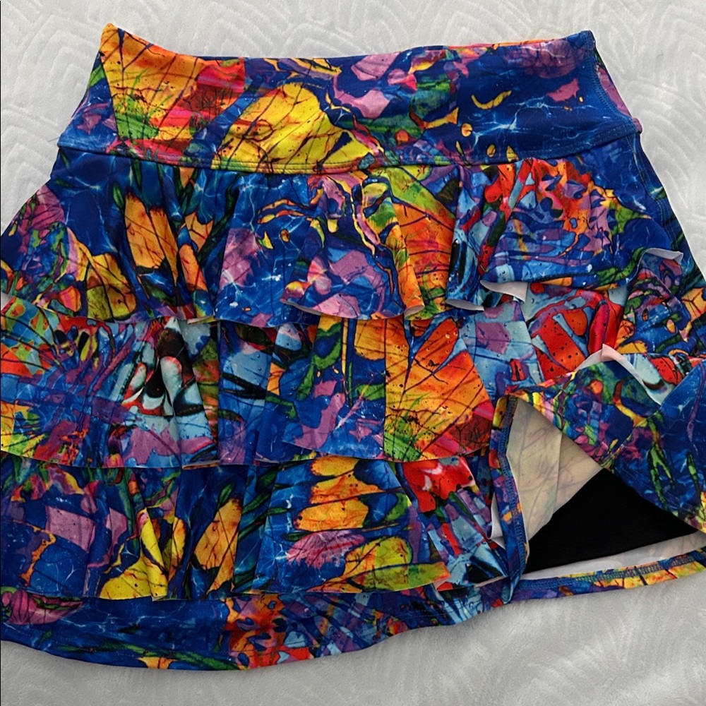 Colorful Abstract tennis  Skirt